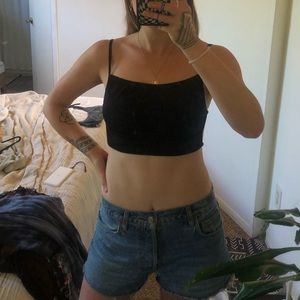 Free People Open Back Strappy Crop Top